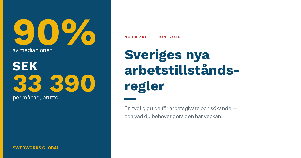 Sveriges nya arbetstillståndsregler 2026 är i kraft – det här måste arbetsgivare göra nu